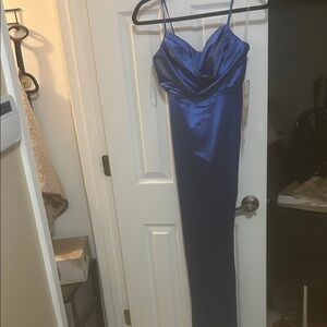 Emerald Sundae Strapless Royal Blue Dress